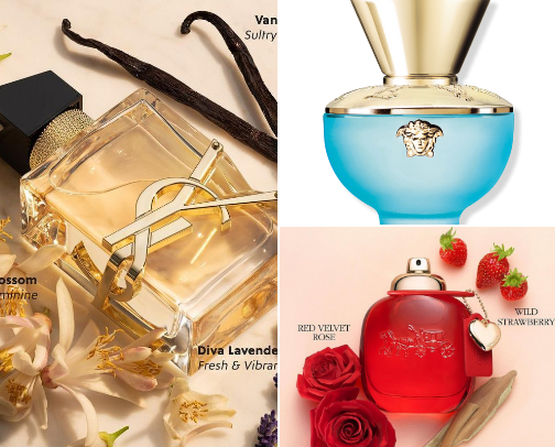 My "You smell amazing" Perfume List cover photo collage