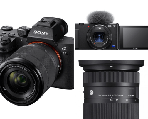 Photography equipment cover photo collage