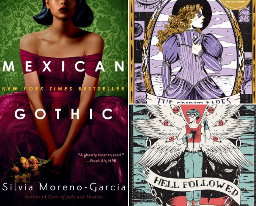 Spooky/Moody Book Recommendations cover photo collage