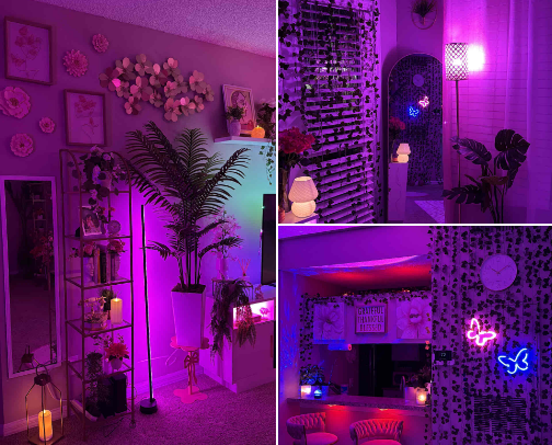 Apartment lighting + LED setup cover photo collage