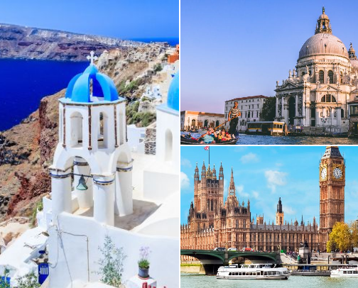 Timeless cities, unforgettable European escapes cover photo collage