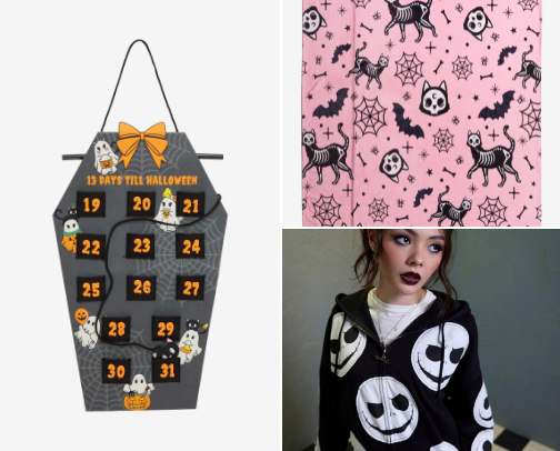 Halloween Merch cover photo collage