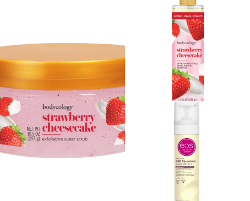 Shower Products that make me smell like a strawberry vanilla dream 🍓🍦 cover photo collage