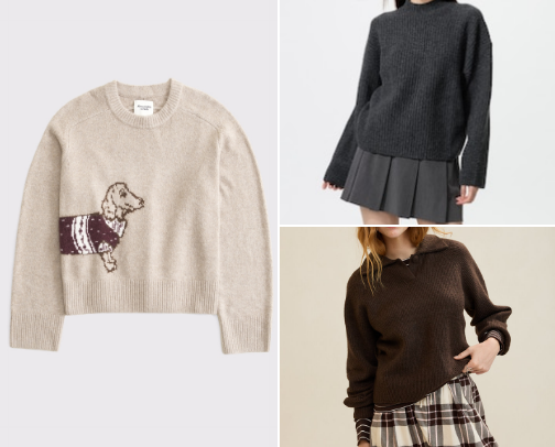 Sweaters and cardigans cover photo collage