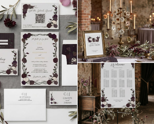 Hand-Drawn Soft Gothic Wedding: Full Collection cover photo collage