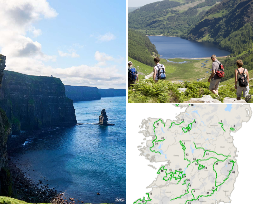 Hiking in Ireland cover photo collage