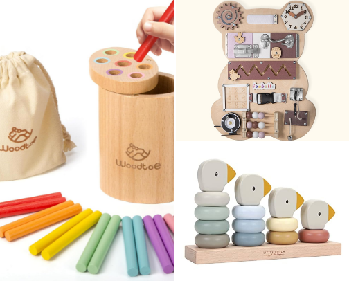Fine motor toy recommendations for toddlers🤍 cover photo collage