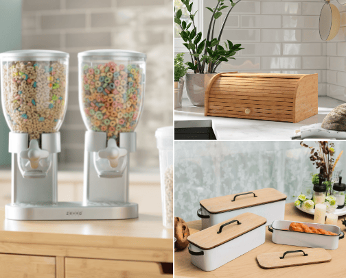 kitchen appliances and decor cover photo collage