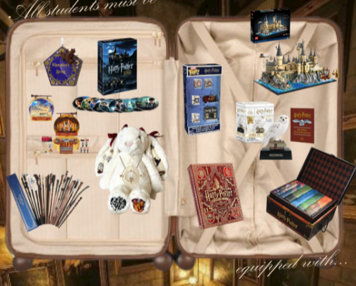 All students must be equipped with... Harry Potter Merchandise! cover photo collage