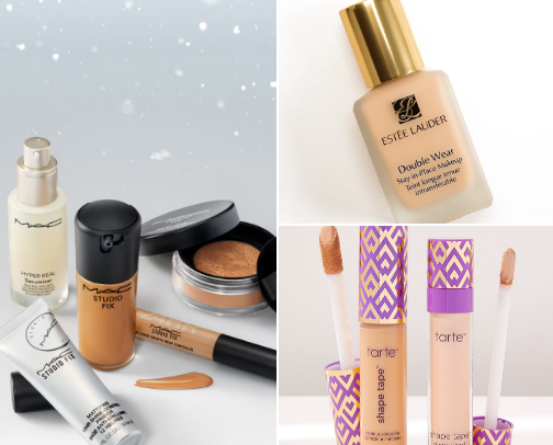 Make up products cover photo collage