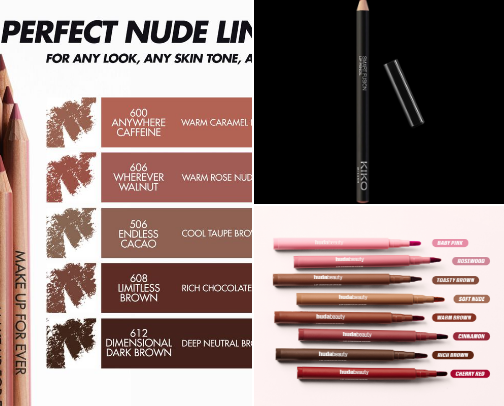 Lip liners that are off the gatekeep list cover photo collage