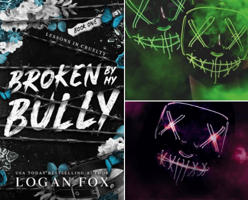 Read Online - Broken by my Bully: A Dark Why Choose MMF/MFM Romance (Lessons in Cruelty Dark Academia series Book 1) dark academia menage reads cover photo collage