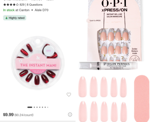 Press on nails cover photo collage