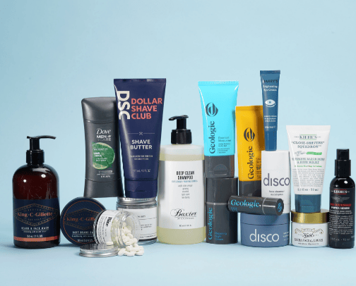 Skincare Products for Men cover photo collage