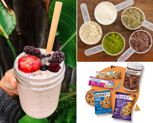 Protein & snack staples for busy women cover photo collage