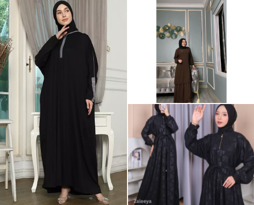 very elegant muslim abaya cover photo collage