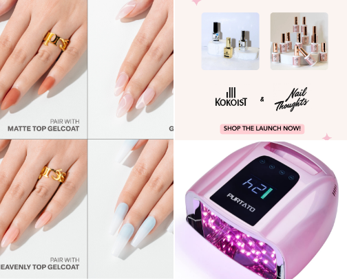 Press on essentials 💅🏻 cover photo collage