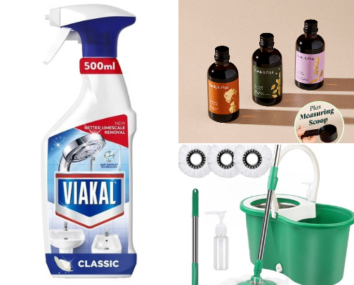 Cleaning corner cover photo collage