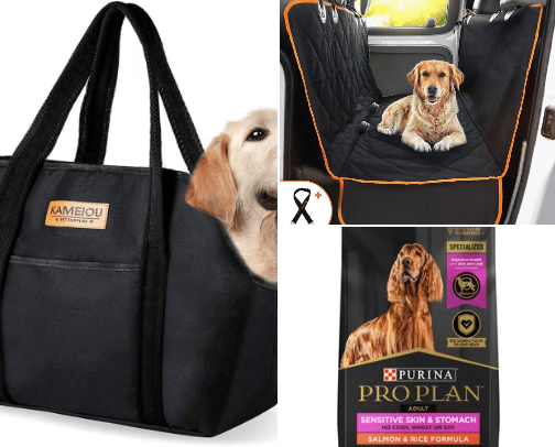Pet accessories on the go cover photo collage