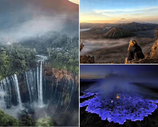 Travel : Best Nature Attraction in  East Java, Indonesia cover photo collage