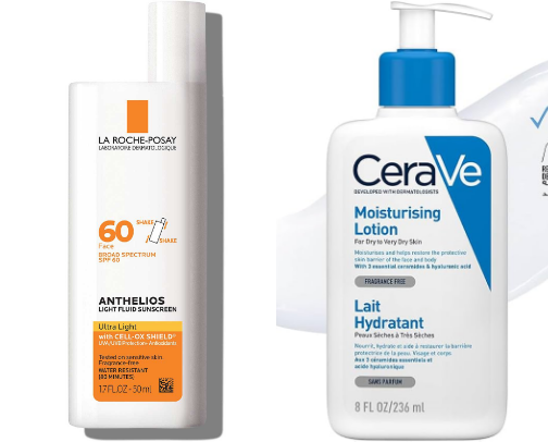 My go to sunscreen cover photo collage