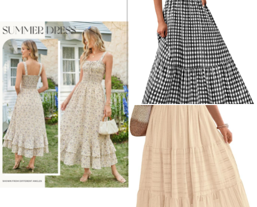 Dresses that I adore and are not just a big tablecloth. cover photo collage