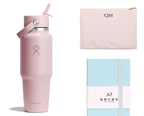 Everything in my university backpack cover photo collage