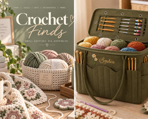 Crochet finds cover photo collage