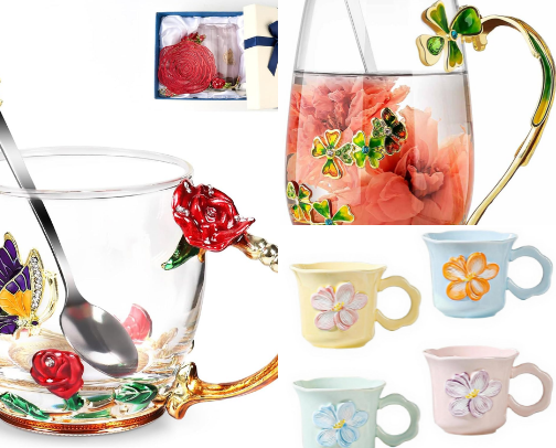 The Caffeine Thing ☕ Tea, Coffee & Cozy Favorites cover photo collage
