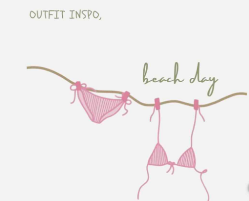 Outfit Inspo, beach day cover photo collage