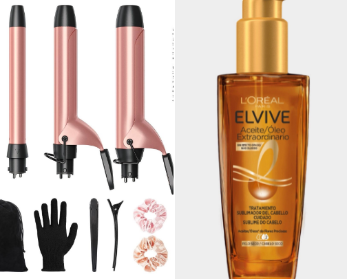 Haircare and tools cover photo collage