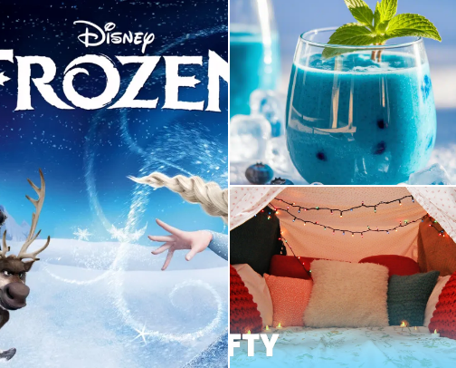 ❄️ Frozen Family Night cover photo collage