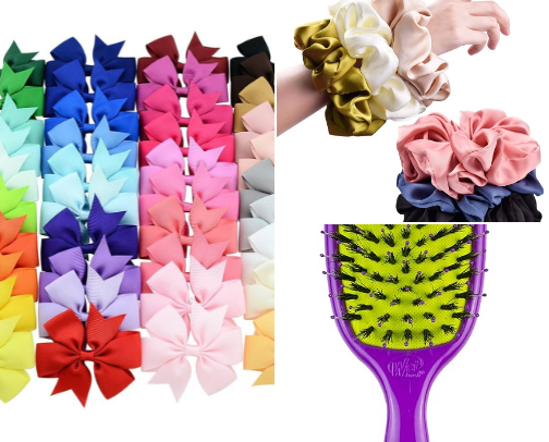 Trendy hair fashion essentials. cover photo collage