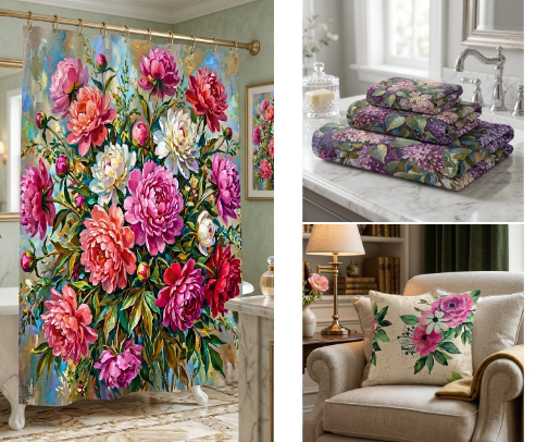 Botanical Living: A Floral Decor Collection for Cozy Spaces cover photo collage