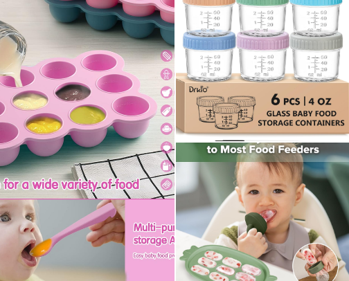 Homemade Baby Food: The Stuff I Actually Use (Prep, Store, Serve & Clean) cover photo collage