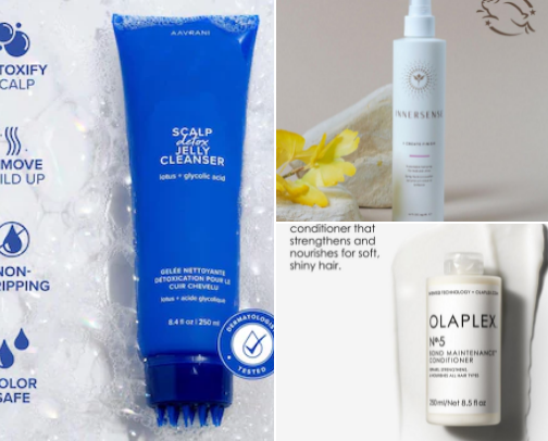 The best hair growth products and heatless hair tools cover photo collage