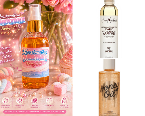 ✨️Post shower Body Oils✨️ cover photo collage