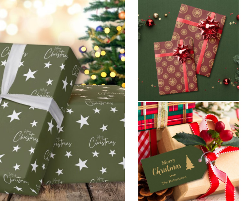 Christmas Gift Wrapping cover photo collage