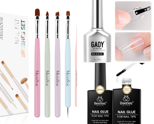 Fake nail tech favs cover photo collage