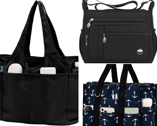 Top 10 Large-Capacity Tote Handbags with Multiple Inner Pockets on Amazon cover photo collage