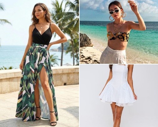 Beach dress cover photo collage