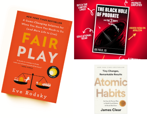 New Year, New You: Self-Improvement Book Recs cover photo collage