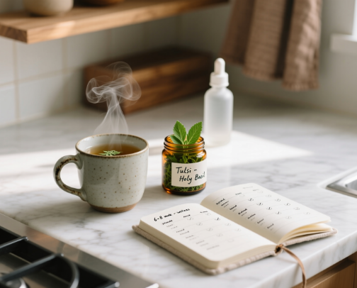 Tulsi (Holy Basil) Daily Ritual: Stress, Focus, Detox & Immune Support (My Research-Based Picks) cover photo collage