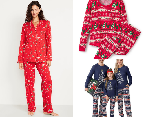 My favorite festive Family Christmas Pajamas cover photo collage