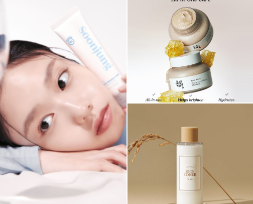 Korean skin care cover photo collage