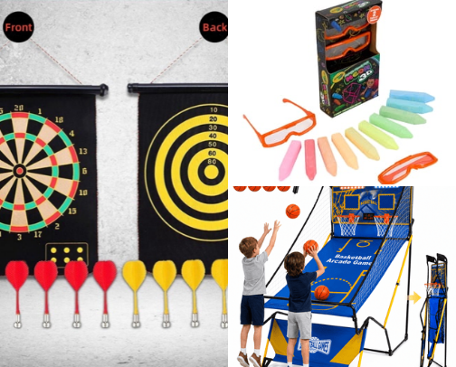 Outside games for driveway or carport cover photo collage