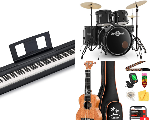 Instruments on a Budget, Great Gear Without the Hefty Price cover photo collage