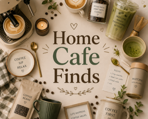 ☕ Home Café Finds | Cute Coffee & Matcha Essentials cover photo collage
