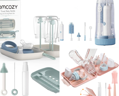 🥇🍼 Baby Bottle Cleaning Tools & Bottle Care Essentials cover photo collage