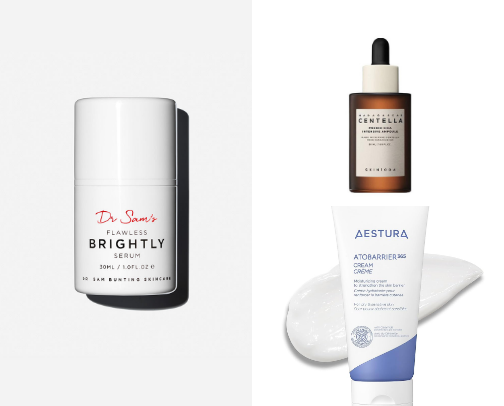 Skincare recs for acne prone, combination skin cover photo collage
